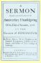 [Gutenberg 61990] • A Sermon Preach'd upon the Occasion of the Anniversary Thanksgiving of the Fifth of November, 1706 / at the Church of Kensington